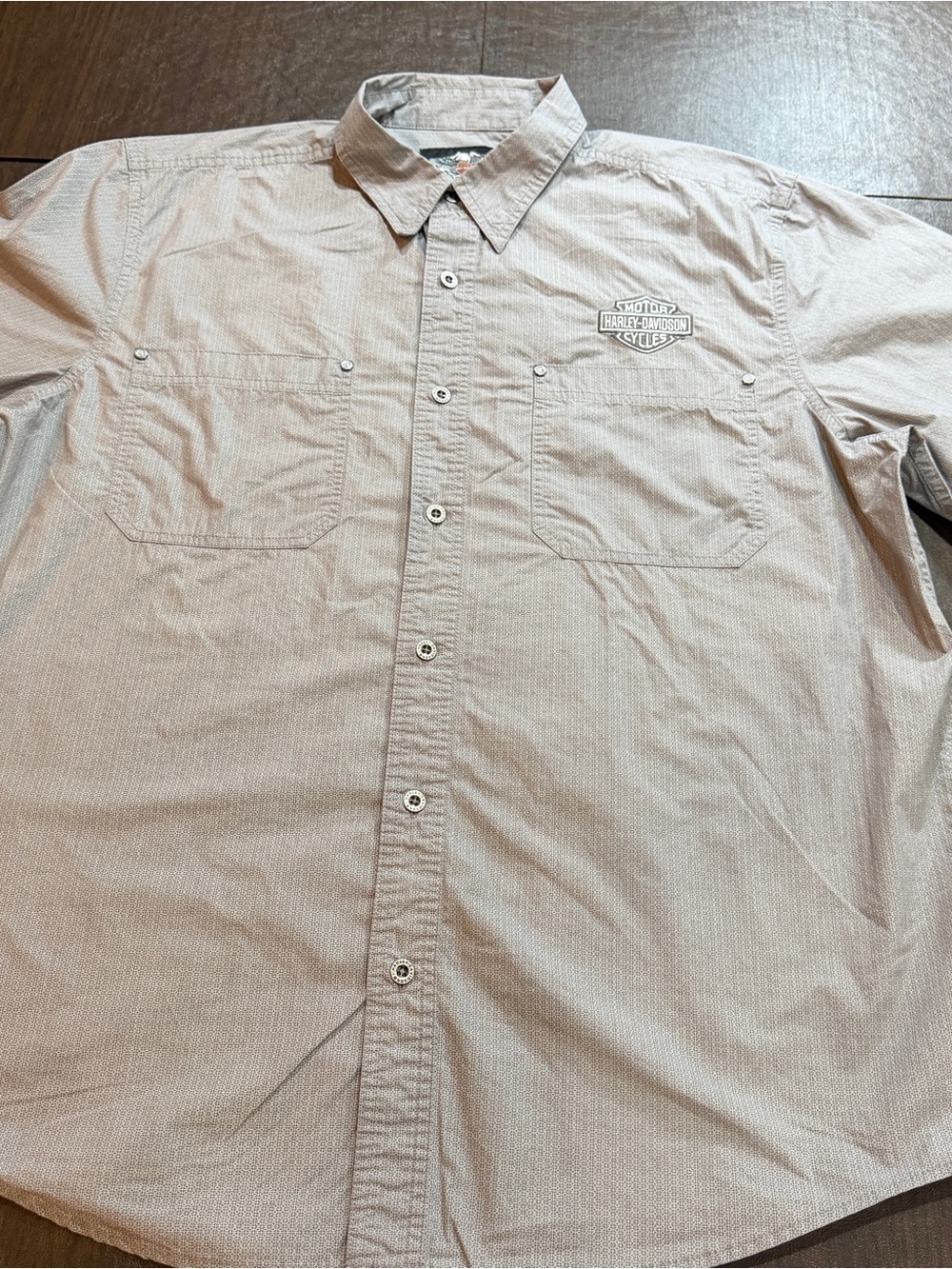 Harley-Davidson Short Sleeve Button-Down Shirt Size XL 100% Cotton